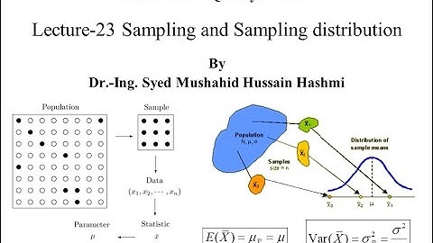 Statistics | Quality Control | Lecture 23 | Sampling | Sampling distribution | Mean | Variance