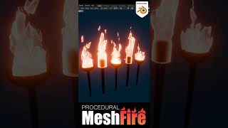 Procedural Mesh Fire - Blender Geometry Nodes modifier