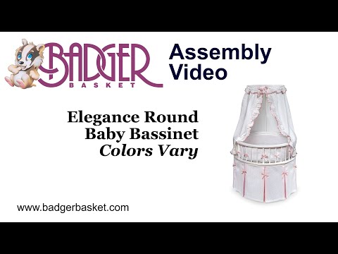 badger basket elegance round baby bassinet