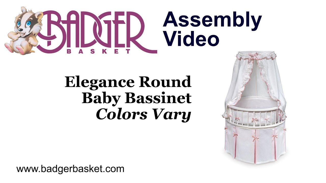 badger basket elegance round baby bassinet