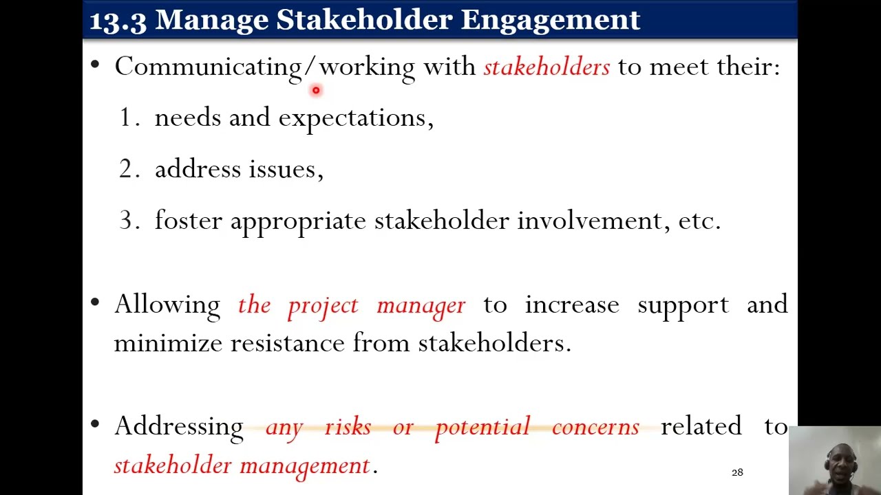 13.3 Manage Stakeholder Engagement