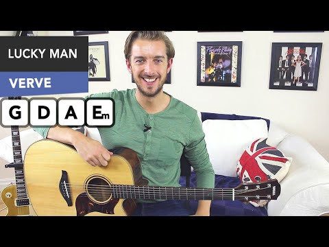 The Verve - Lucky Man Guitar Lesson - EASY 3 Chord Song (mainly..)