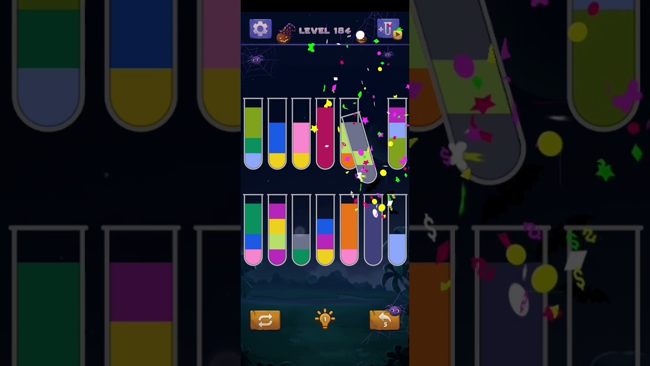 Sort Water Puzzle Level 184 Walkthrough Solution iOS/Android