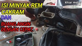 cara mengisi minyak rem cakram dan buang angin dengan cepat