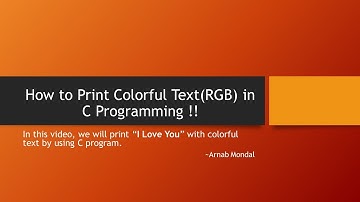 Colorful(RGB) Output by using C programming | VS Code