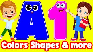 Learn ABC Phonics Shapes Numbers Colors | Preschool Learning Videos For 3 Year Olds | #kidsvideos