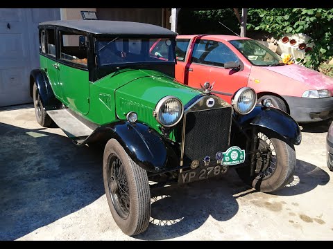 007. Vintage Lancia Lambda with crash box drives from Torquay to Newton Abbott in Devon