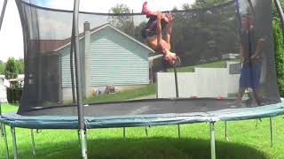 8 year old does double frontflip!!!