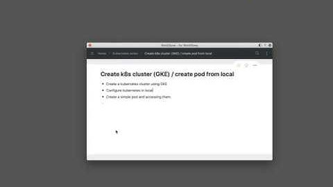 Kubernetes cluster setup in GCP / deploying a simple pod