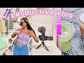 GETTING MY LIFE TOGETHER | productive day, creating content, pr unboxings, + organization