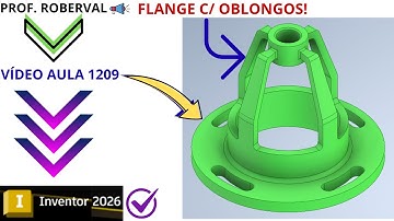 Lesson 1209 - Modeling the Flange with Oblongs in Autodesk Inventor 2026