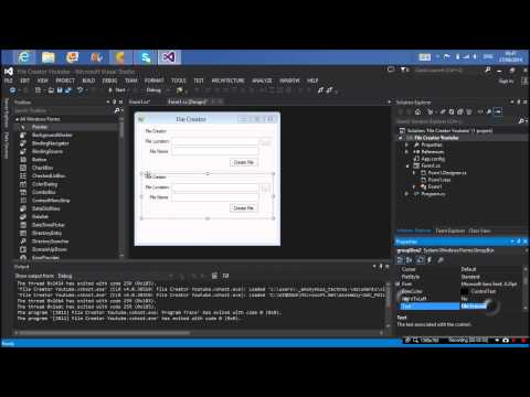 How To: Create A File/Directory In Visual Studio C#