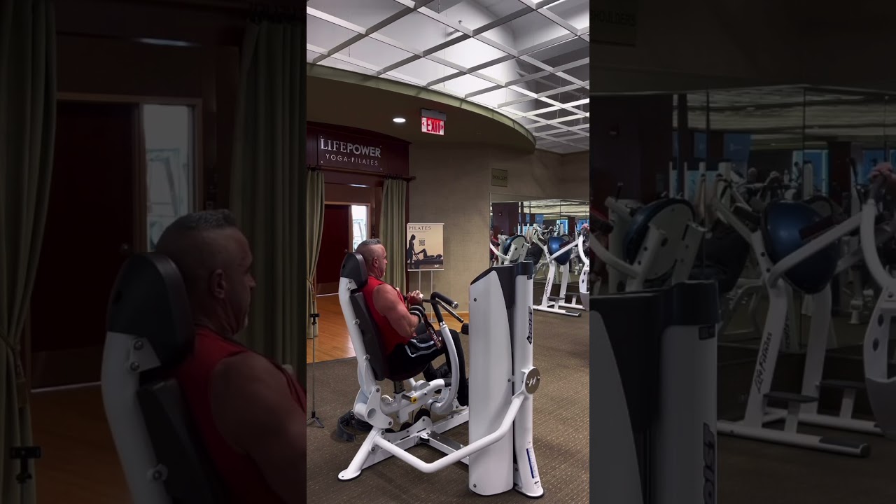 Close grip tricep presses on the chest machine using a lat pulldown bar as your handle for that grip