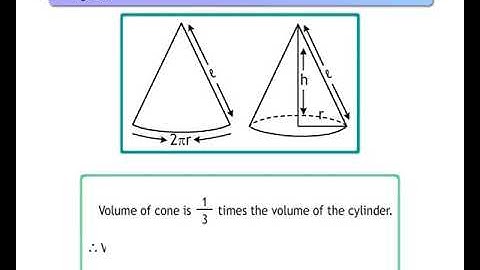 Right circular cone  (mensuration) : SundaramEclass Geometry concepts (9-10 grade)