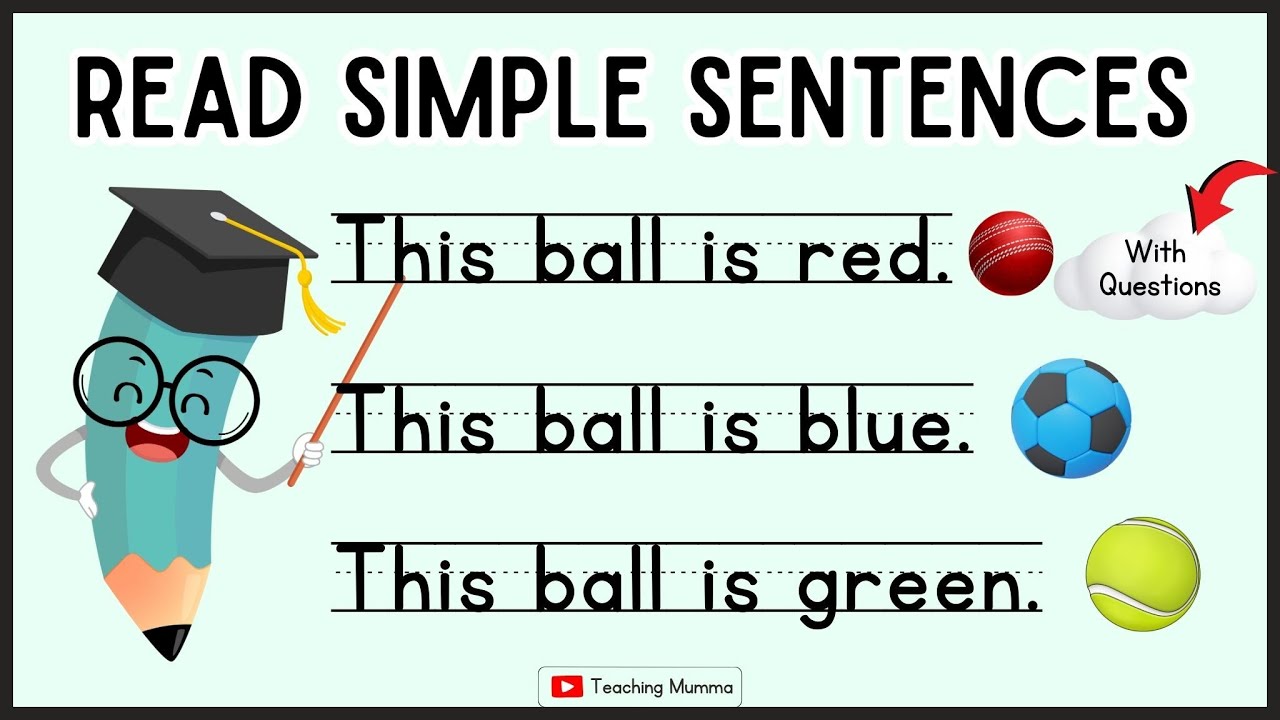 Let's Read! | Simple sentences for Kids| Grade 1 Reading | Kinder ...
