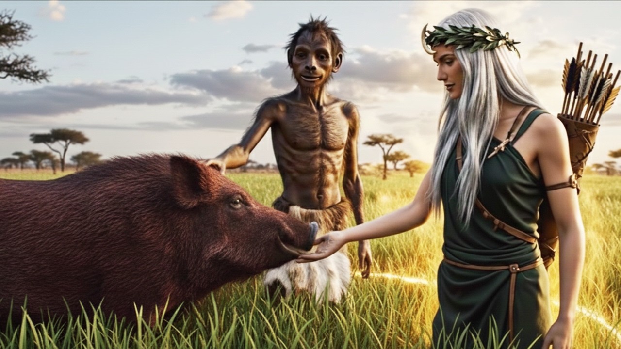 GODDESS ARTEMIS vs EARLY HUMANS 🏹 Goddess's Peace and Protection | Divine Intervention in Stone Age