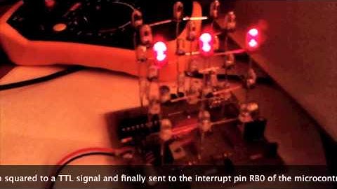 DIY - LED Cube 3x3x3 with music beat detection, PIC 16F84,16FX project