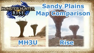 Monster Hunter Rise: Sandy Plains Map Comparison Vs. MH3U!