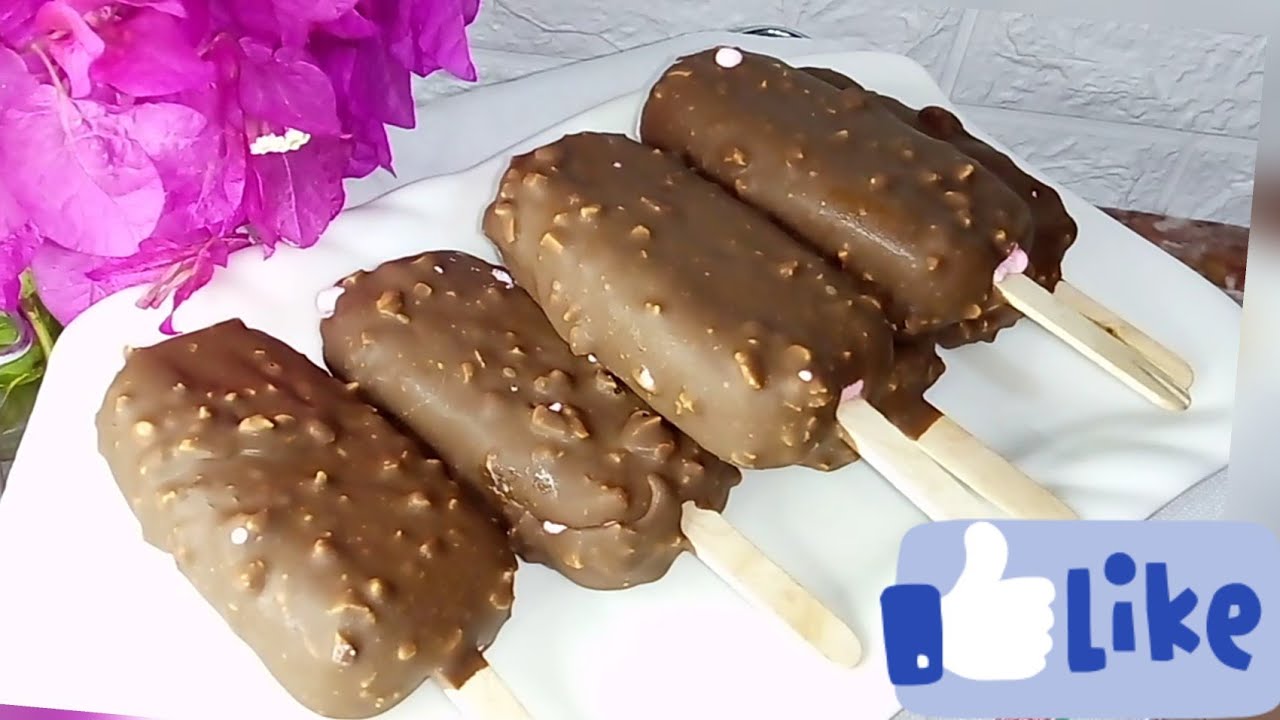 بأربع ملاعق كريم شانتيني فقط🤫حضري أكثر من 12حبة ايزيسكيمو😯باسهل طريقة😋واحسن من الذي يباع في المحلات