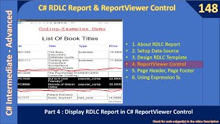 C RDLC Reports | Part 4 - Display Report via ReportViewer Control | C Advanced 148