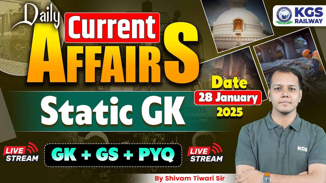 28 January 2025 Current Affairs Static GK | Static GK+GS PYQ | Current ...