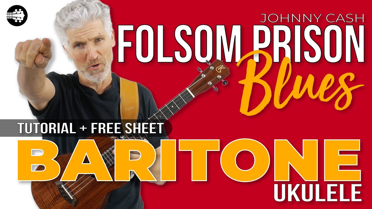 Folsom Prison Blues by Johnny Cash Baritone Ukulele Tutorial [FREE Sheet]😎