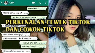 CHAT STORY WA ~ Perkenalan Cewek Tiktok Dengan Cowok Tiktok || Part 1