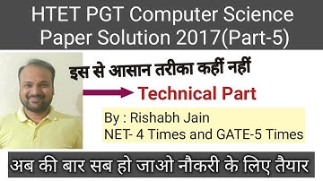 Lect-2.5 | HTET previous year question paper 2017 with solution for PGT computer science - Part 5