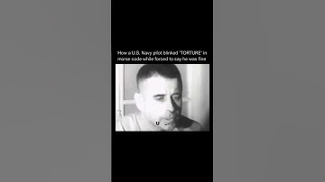 U.S. navy pilot signaling in Morse code