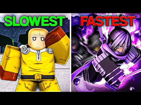 Slowest To Fastest