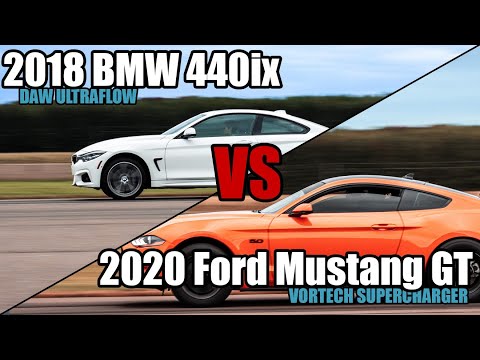 2018 Bmw 440I Daw Ultraflow Vs 2020 Ford Mustang Gt Vortech V3