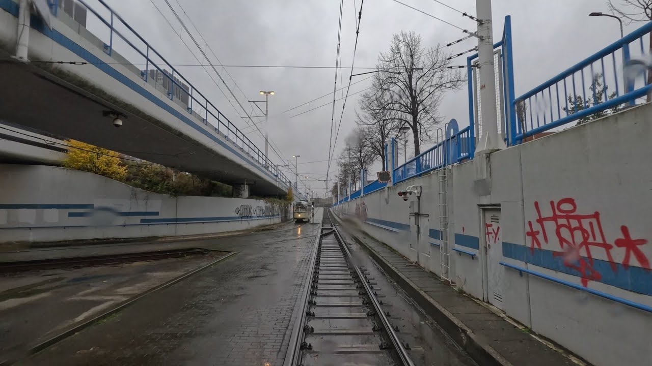 Haagse Markt - Station Den Haag Hollands Spoor - Duindorp | regen | tramlijn 12 | HTM GTL8 3124 | 22