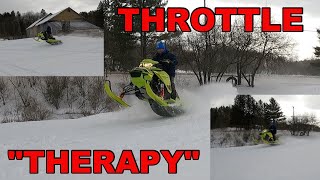 Throttle Therapy on 6 inches of TUG HILL snow (Redfield NY Poker Run)