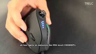 TRELC C-18 Vertical Gaming Mouse with Joystick and Programmable Buttons