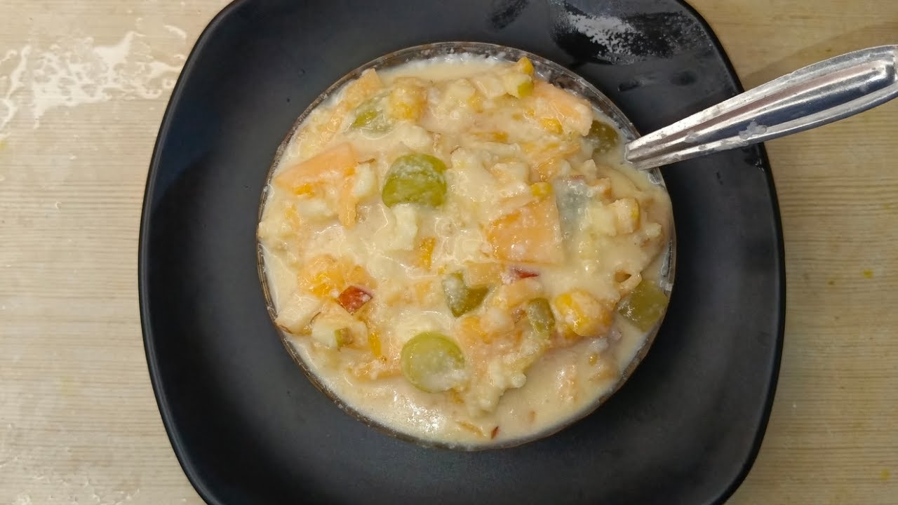 Fruit Desert Recipe in Hindi & UrduFruit Desert sirf 5 Minute meNasreen ki Recipe YouTube