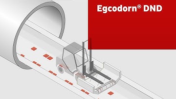 Floating slab track with shear force dowel Egcodorn® DND for dynamic forces