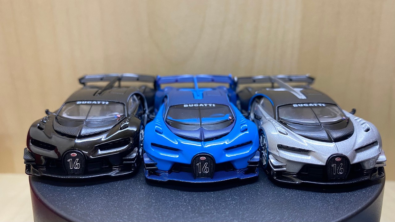 MINI GT Bugatti Vision Gran Turismo CHASE review!! MINIGT #266 & #369