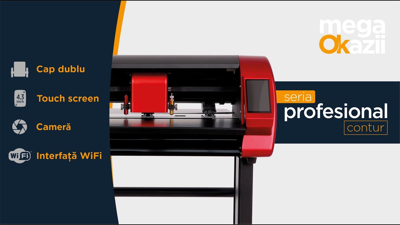 Cutter Plotter decupare pe contur dual head cu Camera CCD