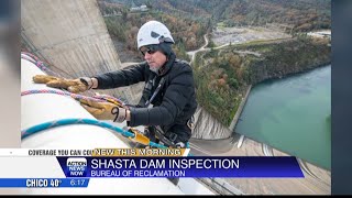 Rope access team scales Shasta Dam for safety check