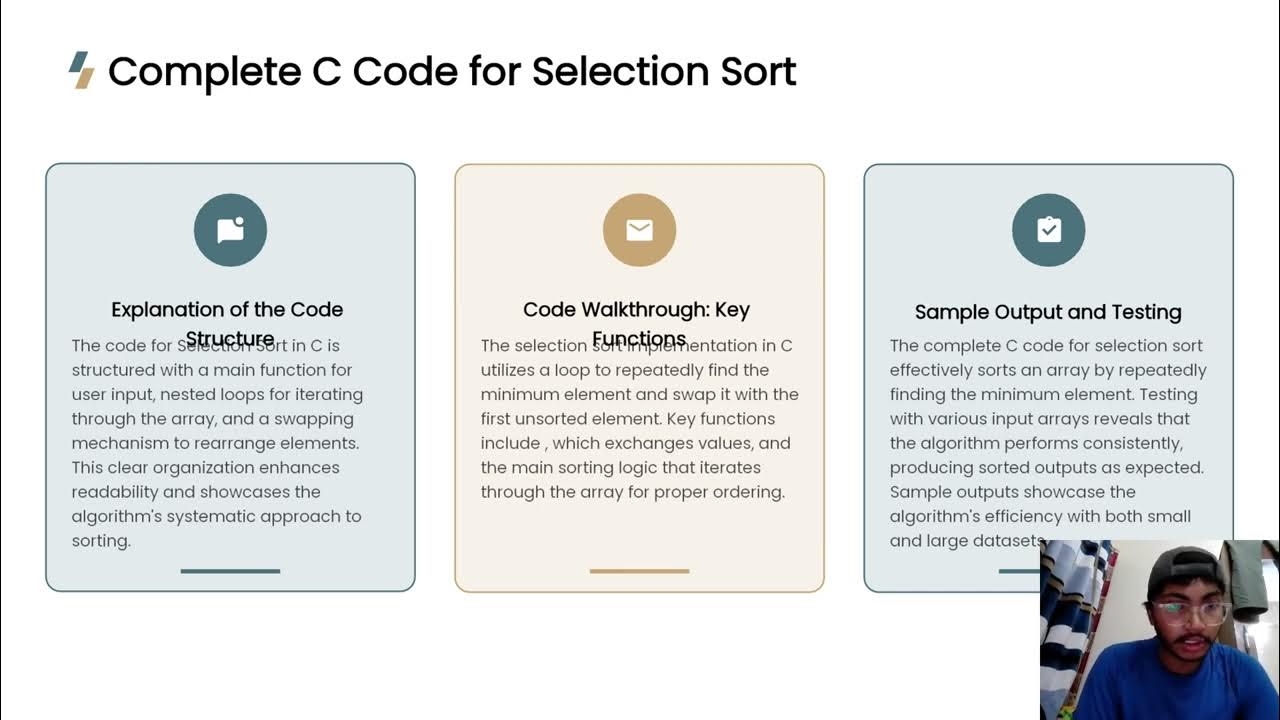 Selection Sort in C programming - YouTube