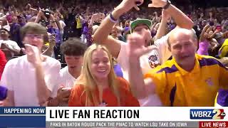 LIVE REACTION: LSU fans watch Tigers take on Iowa in national championship
