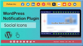 Social icons for WordPress | WordPress Notification Bar Plugin | Header bar and footer bar