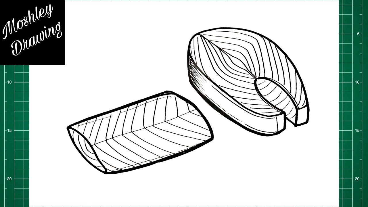 How to Draw a Salmon Fillet and Steak YouTube