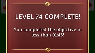 Level 74, Travel to New York, Reveal 2S & 2D in less than 01:45. Tripledot Solitaire.