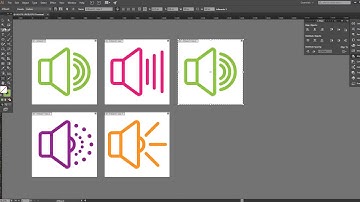 How draw different sound icons in Illustrator