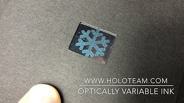Optically Variable Ink Security Label | Holo Solution Inc.