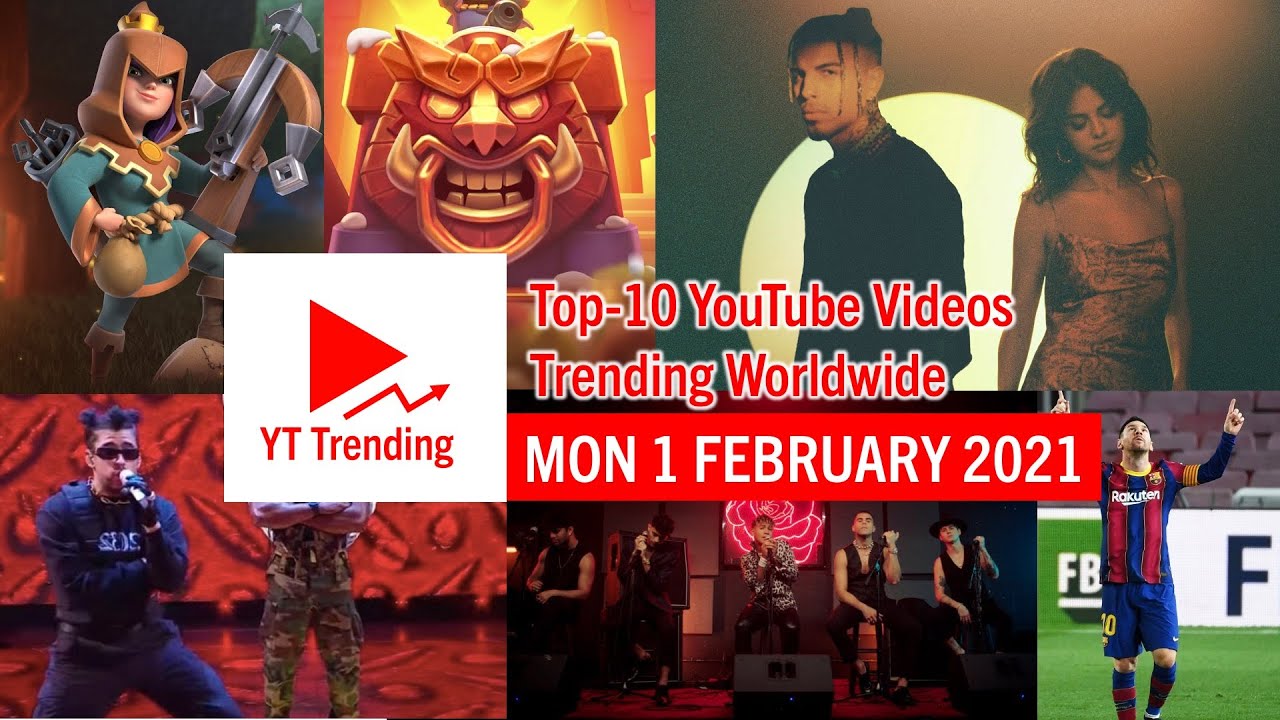 2021 02 01 Top 10 Youtube Trending Videos Worldwide Yt Trending Edited Youtube