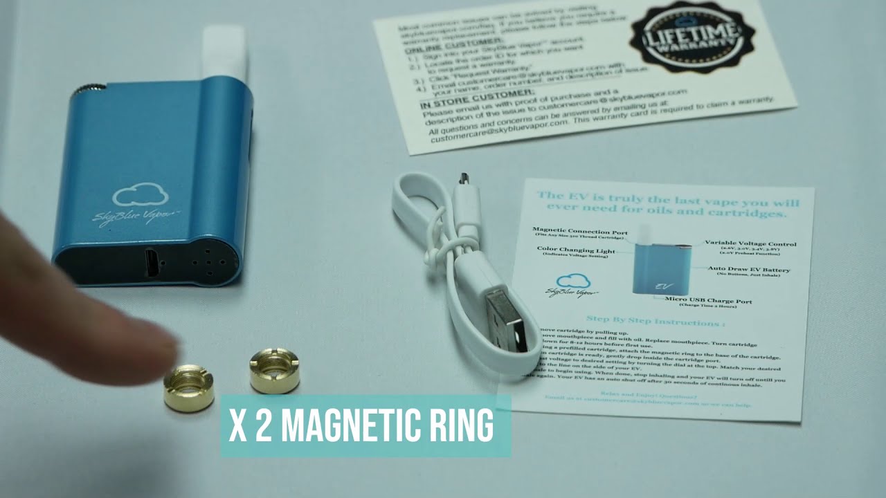 SkyBlue Vapor Essential V (EV) Unboxing - The Best Auto Draw Oil Vape Pen For 510 Thread Cartridges