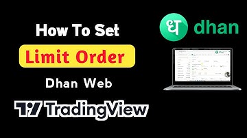 How To Set Limit Order Dhan Trading View !! Dhan Series !! @DhanHQ Web