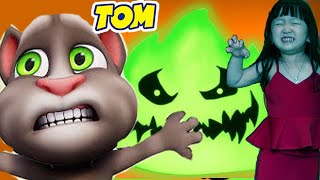 🎃👻 Frightened Friends with My Talking Tom 2 in Real Life and PJ Masks and more Kate stories